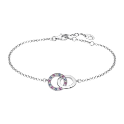 Brățară din argint  cu pietre Cubic Zirconia Multicoloră