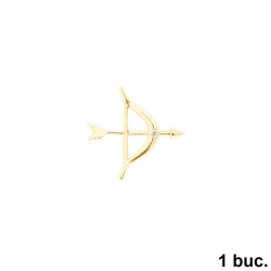 Cercel din aur galben cu pietre Diamant