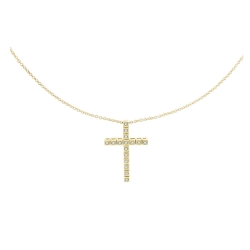 Colier din aur galben cu pietre Diamant
