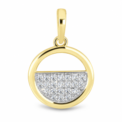 Pandantiv din aur galben cu Cubic Zirconia Incolor
