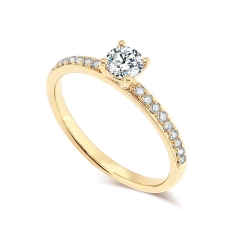 Inel din aur galben cu pietre Diamant