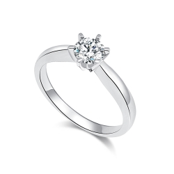 Inel din aur alb cu pietre Diamant