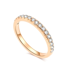 Inel din aur roz cu Diamant