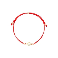 Brățară din aur galben cu pietre Cubic Zirconia Incolor, Textil