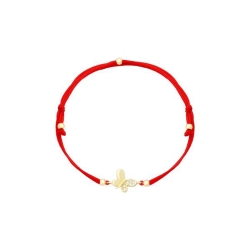 Brățară din aur galben cu pietre Cubic Zirconia Incolor, Textil
