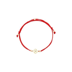 Brățară din aur galben cu pietre Cubic Zirconia Incolor, Textil