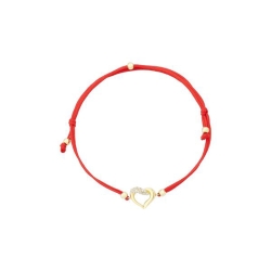Brățară din aur galben cu pietre Cubic Zirconia Incolor, Textil