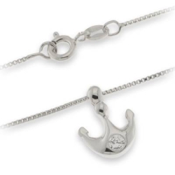 Colier din argint  cu pietre Cubic Zirconia Incolor