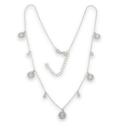 Colier din argint  cu pietre Cubic Zirconia Incolor