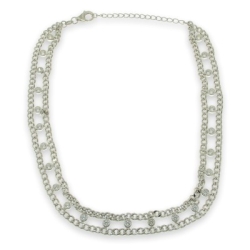 Colier din argint  cu pietre Cubic Zirconia Incolor