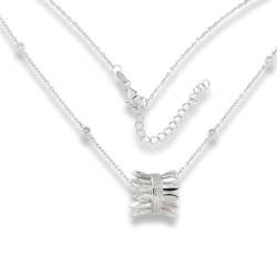 Colier din argint  cu pietre Cubic Zirconia Incolor
