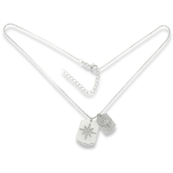 Colier din argint  cu pietre Cubic Zirconia Incolor