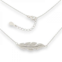 Colier din argint  cu pietre Cubic Zirconia Incolor