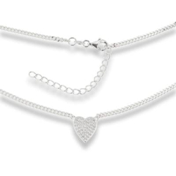 Colier din argint  cu pietre Cubic Zirconia Incolor