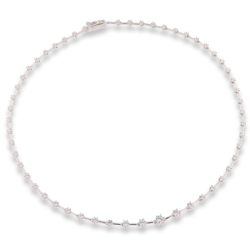 Colier din argint  cu pietre Cubic Zirconia Incolor