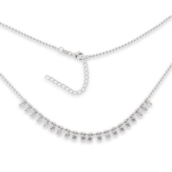 Colier din argint  cu pietre Cubic Zirconia Incolor