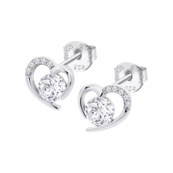 Cercei din argint cu Cubic Zirconia Incolor