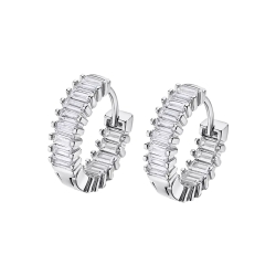 Cercei din argint cu Cubic Zirconia Incolor