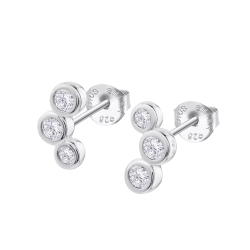 Cercei din argint cu Cubic Zirconia Incolor