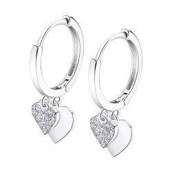 Cercei din argint cu Cubic Zirconia Incolor