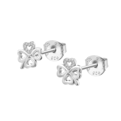 Cercei din argint cu Cubic Zirconia Incolor
