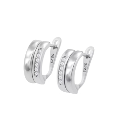 Cercei din argint cu Cubic Zirconia Incolor