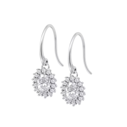 Cercei din argint cu Cubic Zirconia Incolor
