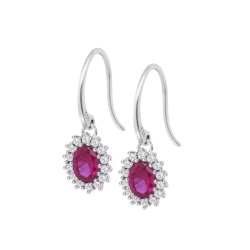 Cercei din argint cu Cubic Zirconia Incolor,
