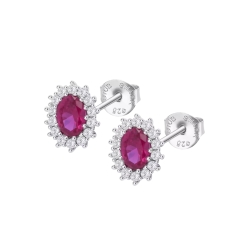 Cercei din argint cu Cubic Zirconia Incolor,