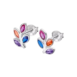 Cercei din argint cu Cubic Zirconia Multicoloră