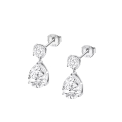 Cercei din argint cu Cubic Zirconia Incolor