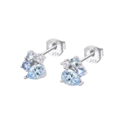 Cercei din argint cu Cubic Zirconia Multicoloră