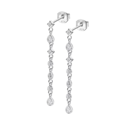 Cercei din argint cu Cubic Zirconia Incolor