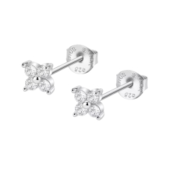 Cercei din argint cu Cubic Zirconia Incolor