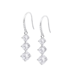 Cercei din argint cu Cubic Zirconia Incolor