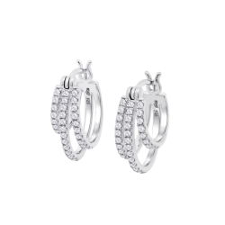 Cercei din argint cu Cubic Zirconia Incolor