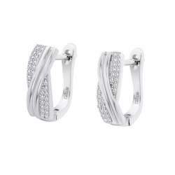 Cercei din argint cu Cubic Zirconia Incolor