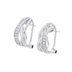 Cercei din argint cu Cubic Zirconia Incolor
