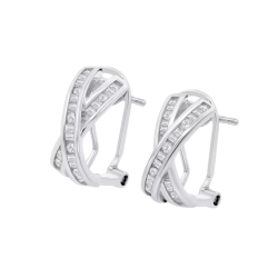 Cercei din argint cu Cubic Zirconia Incolor