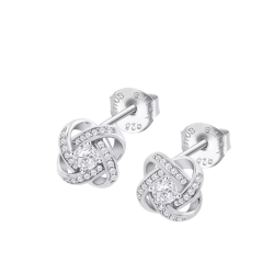 Cercei din argint cu Cubic Zirconia Incolor