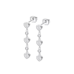 Cercei din argint cu Cubic Zirconia Incolor