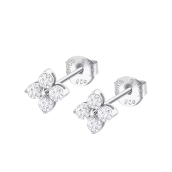 Cercei din argint cu Cubic Zirconia Incolor