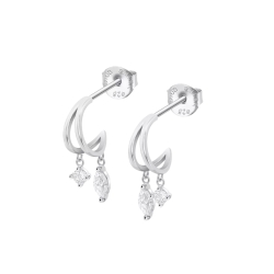 Cercei din argint cu Cubic Zirconia Incolor