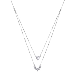 Colier din argint cu Cubic Zirconia Incolor