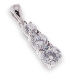 Pandantiv din argint  cu pietre Cubic Zirconia Incolor