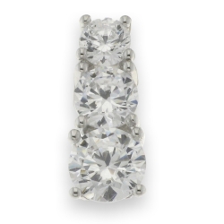 Pandantiv din argint  cu pietre Cubic Zirconia Incolor