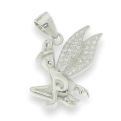 Pandantiv din argint  cu pietre Cubic Zirconia Incolor