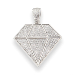 Pandantiv din argint  cu pietre Cubic Zirconia Incolor