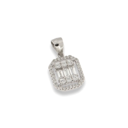 Pandantiv din argint  cu pietre Cubic Zirconia Incolor