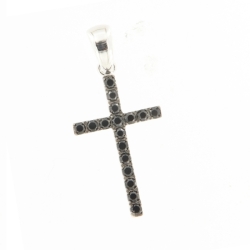 Pandantiv din argint  cu pietre Cubic Zirconia Negru